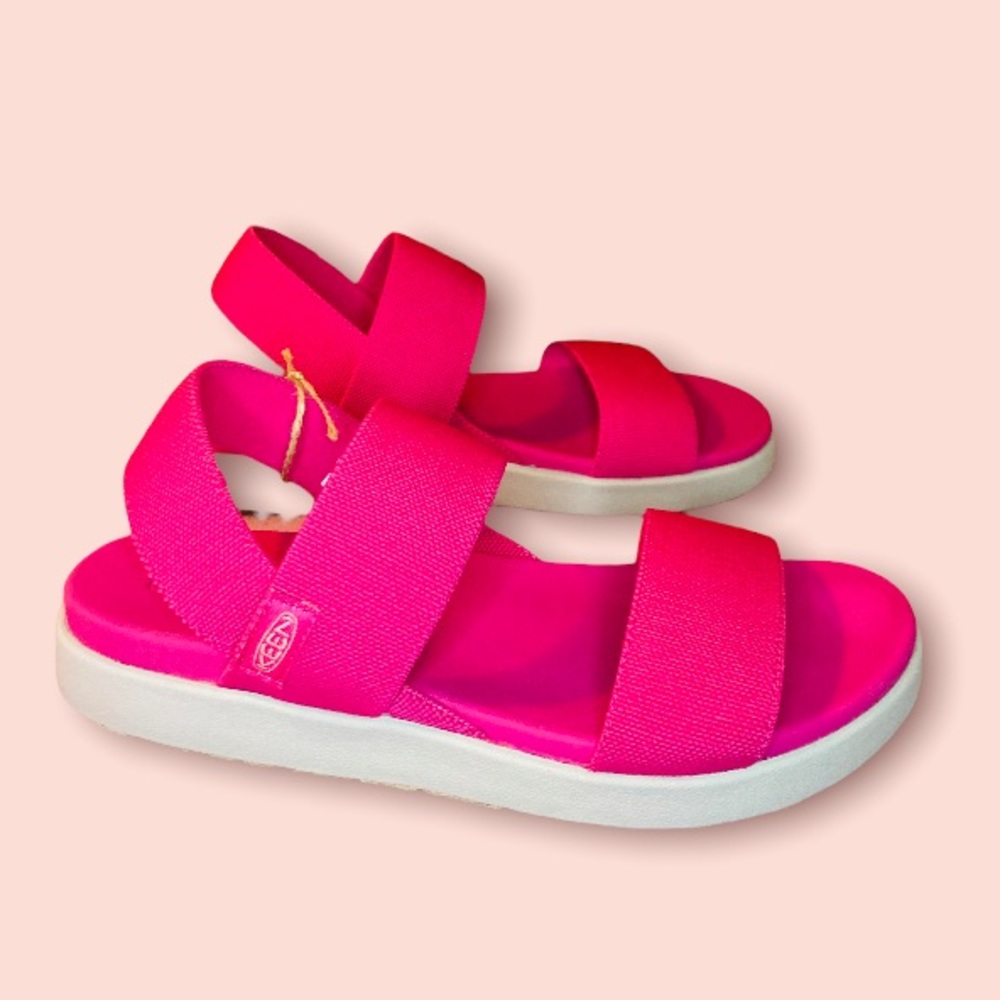 SOLD NWT Keen Pink Peacock & Vapor Elle Arch Support Machine Washable Sandal - Picture 10 of 15